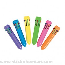 NT Big Plastic Neon Mini Shuttle Pens 1-Pack of 12 B01MXF4HNU